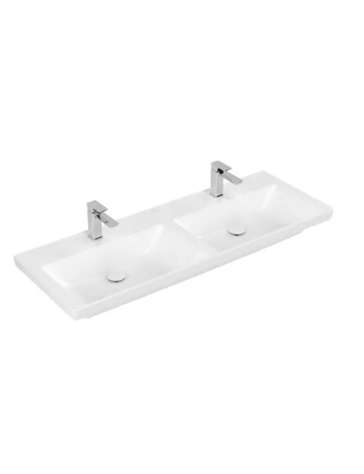 Villeroy & Boch Subway 3.0 Schrank-Doppelwaschtisch 1300 x 470 mm, ohne Überlauf