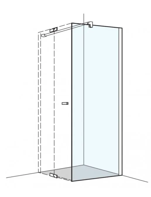 Koralle S800 Seitenwand, Breite: 70,4 - 117,2 cm, Höhe: 200cm