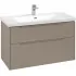 Villeroy & Boch Subway 3.0 Waschbeckenunterschrank mit 2 Auszügen, Grifffarbe: Monochrome, 973 x 576 mm, Taupe