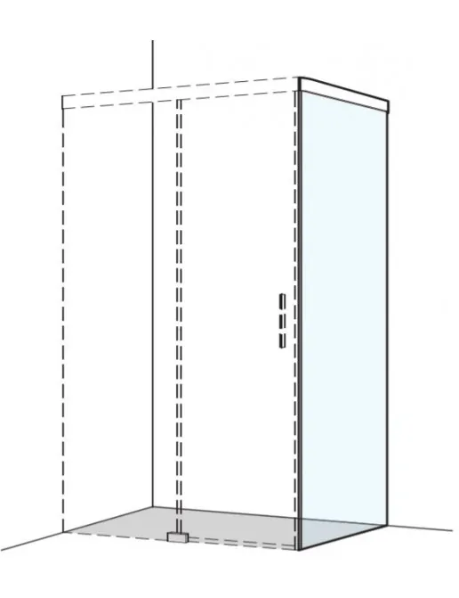 Koralle S606Plus Seitenwand für Schiebetür, Breite: 75 - 120 cm, Höhe: 200 cm