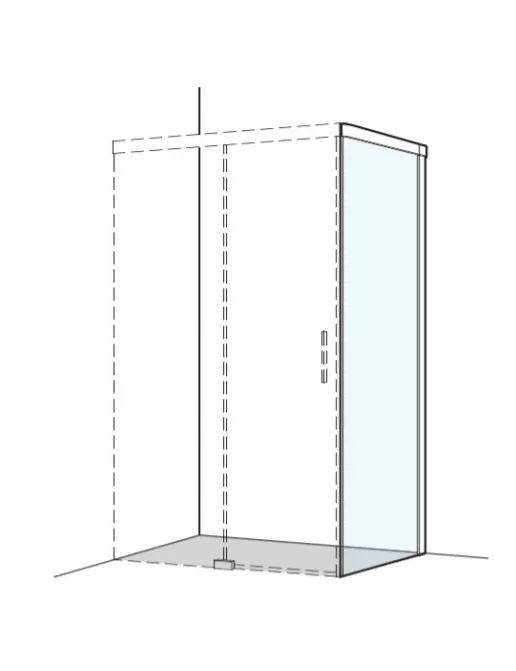 Koralle S600Plus Seitenwand für Schiebetüre, Breite: 75 - 100 cm