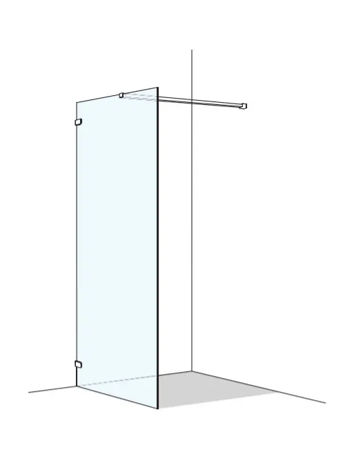 Koralle S500Plus Seitenwand freistehend, Breite: 100 - 200 cm