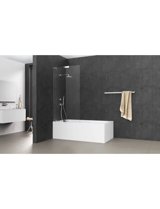 Koralle S808 Faltwand 2-teilig auf Badewanne, Breite: 110 cm