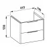 Base for Laufen Pro S Waschtischunterbau mit 2 Auszügen B: 615 mm, Masszeichnung