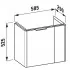 Laufen Base für Val Waschtischunterschrank mit 2 Türen, Breite: 585 mm, Tiefe: 290 mm, Masszeichnung