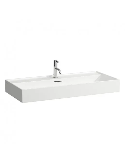 Kartell by Laufen Waschbecken, B: 100cm, weiss mit Hahnloch