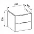 Base for Laufen Pro S Waschtischunterbau mit 2 Auszügen B: 570 mm, Tiefe: 440 mm, Masszeichnung