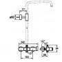 KWC ShowerCulture Thermostat Duschmischer Choice, Masszeichnung