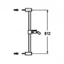 KWC ShowerCulture FIT easy Duschgleitstange, chrom, Masszeichnung