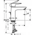 Hansgrohe Talis E Waschtischmischer 110, Masszeichnung