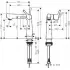 Hansgrohe Talis S Einhebel-Waschtischmischer 140, Masszeichnung